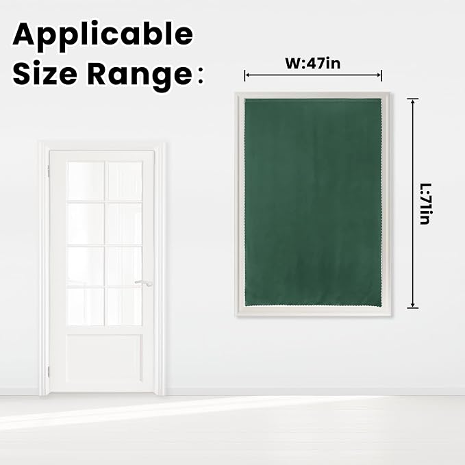 Blackout Curtains for Bedroom Stick On Curtains Window Shades Pull Down - Image 7