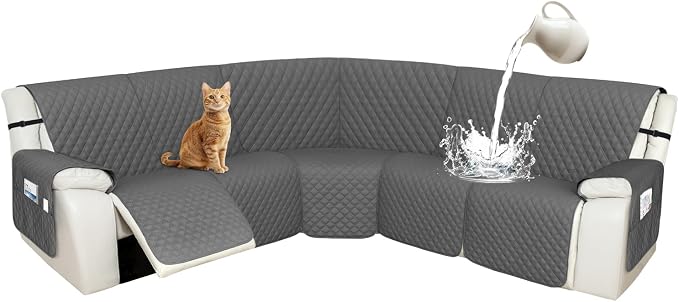 Arfntevss Recliner Sectional Couch Covers 1OO% Waterproof L Shape Sofa Cover by Arfntevss