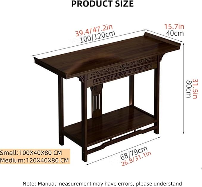 Asian Console Table for Entryway, Hallway or Living Room, Narrow Long Sofa Table - Image 2