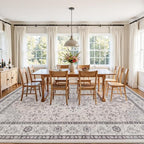 Area Rugs 9x12 Living Room: Bedroom Washable Carpet Beige & Grey | Large - Image 3