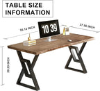 55inch Rustic Brown Solid Wood Computer Desk - Image 2