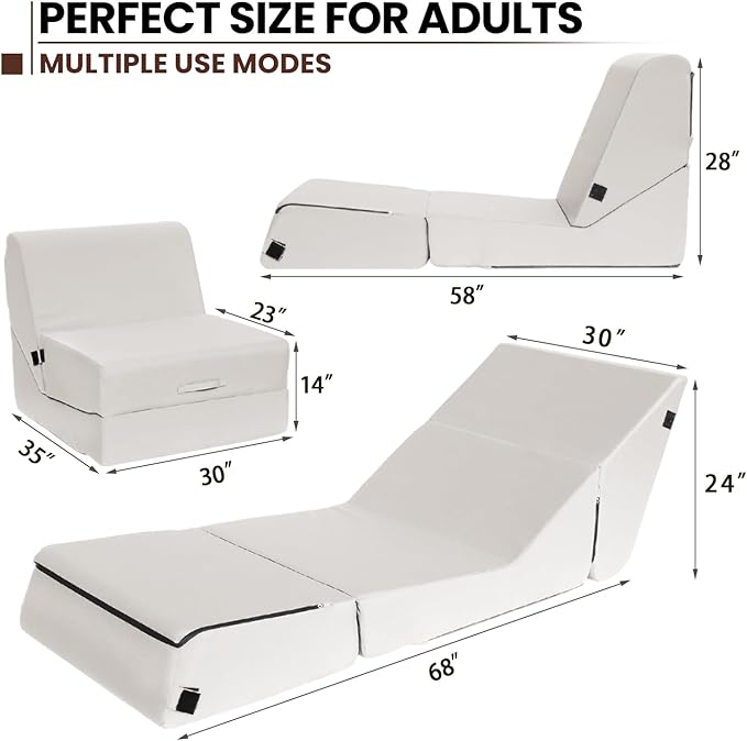 jela Outdoor Sofa, Waterproof Folding Lounge Chair and Sofa, UV Resistant Patio - Image 2
