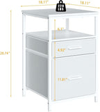 Herture Mini Fridge Stand with 3 Storage, Mini Fridge Cabinet, Beverage Fridge - Image 2