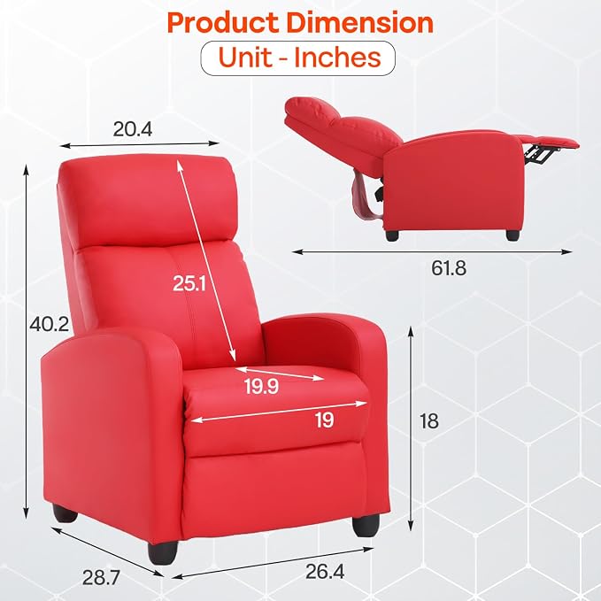 FDW Recliner Chair Massage Chair Reading Chair Reclining Sofa Home Theater - Image 3