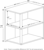Furinno CAMNUS Side Table, 2-Tier Modern Metal Frame End Table - Image 3