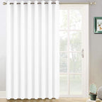 Yakamok Pure White Room Darkening Curtains 84 inch Sliding Door Drapes | 1 by Yakamok