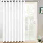Yakamok Pure White Room Darkening Curtains 96 inch Sliding Door Drapes | 1 by Yakamok