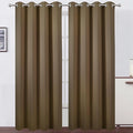 Blackout Curtains 52 x 84 inches Long Brown Curtains Set of 2 Panels Thermal by Lemomo