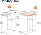 HOOBRO Foldable End Table, C Shaped Side Table - Image 3
