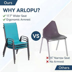 Arlopu 5 Piece Outdoor Patio Dining Set, Porch Furniture - Image 3