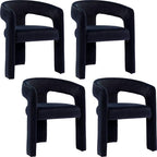 BESTANO Set of 4 Modern Velvet Fabric Upholstered Dining Chairs by BESTANO