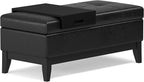 SIMPLIHOME Oregon Storage Ottoman Bench by SimpliHome