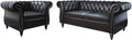 QHITTY 2 Piece Living Room Set, Sectional Chesterfield Sofa Chair Contemporary by QHITTYFurnitureLife