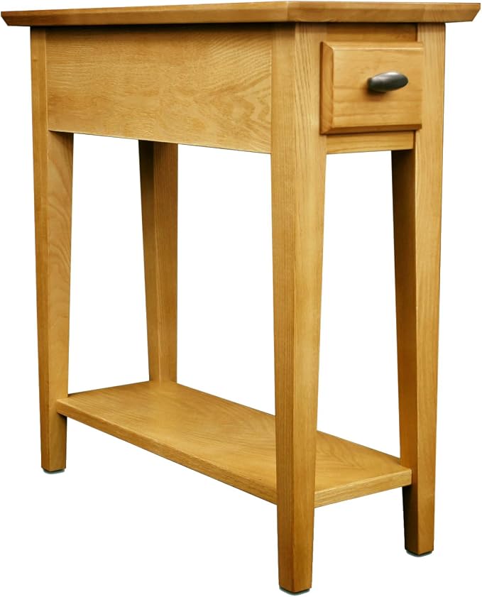 Leick Home Teegan End Table, Solid Wood, 1 Storage Drawer, Bottom Display Shelf by LeickFurniture