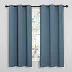 NICETOWN Smoky Blue Blackout Curtains 63 inches Length by NICETOWN
