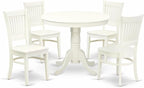East West Furniture ANVA5-LWH-W 5 Piece Kitchen Table Set by EastWestFurniture