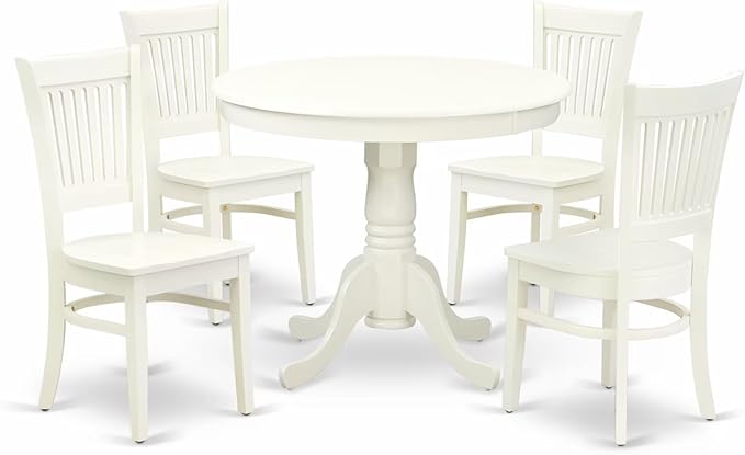 East West Furniture ANVA5-LWH-W 5 Piece Kitchen Table Set by EastWestFurniture