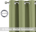 Yakamok Room Darkening Curtains 42x72 inch Length Sage Green-Living Room | 2 - Image 3