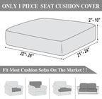 LA MEACK Couch Cushion Cover Seat Cushion Cover Stretch Armchair Cover Separate - Image 6