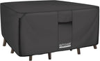 ULTCOVER 600D Tough Canvas Heavy Duty Square Patio Table and Chair Cover by ULTCOVER