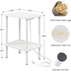 Apicizon 2 Tier End Table Set of 2, Small Side Table - Image 3
