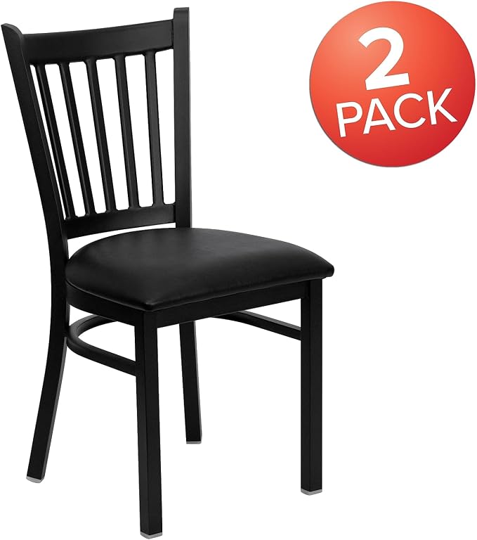 Flash Furniture Hercules Series Vertical Back Metal Restaurant Chairs, - Image 4