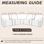 Arfntevss Sectional Recliner Couch Covers Velvet Washable Corner Sectional Sofa - Image 2