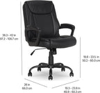 Amazon Basics Classic Puresoft PU Padded Mid-Back Office Desk Chair - Image 3