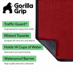 GORILLA GRIP Waterproof Traffic Guard Door Mat, Indoor Outdoor Heavy Duty - Image 2