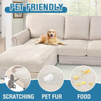 H.VERSAILTEX Velvet Stretch Sectional Couch Covers 4 Pieces Sofa Seat Cushion - Image 3