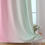 Sage Green and Pink Ombre Blackout Curtains - Image 6