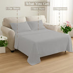 Sleeper Sofa Bed Sheet, 100% Cotton 400 Thread Count, 4 Piece Set, Deep Pocket - Image 9