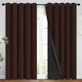 Yakamok Chocolate Brown Blackout Curtains 96 Inches Long 62" Wide, 2 Panels | by Yakamok