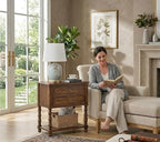 HULALA HOME Farmhouse Storage End Table - Image 7