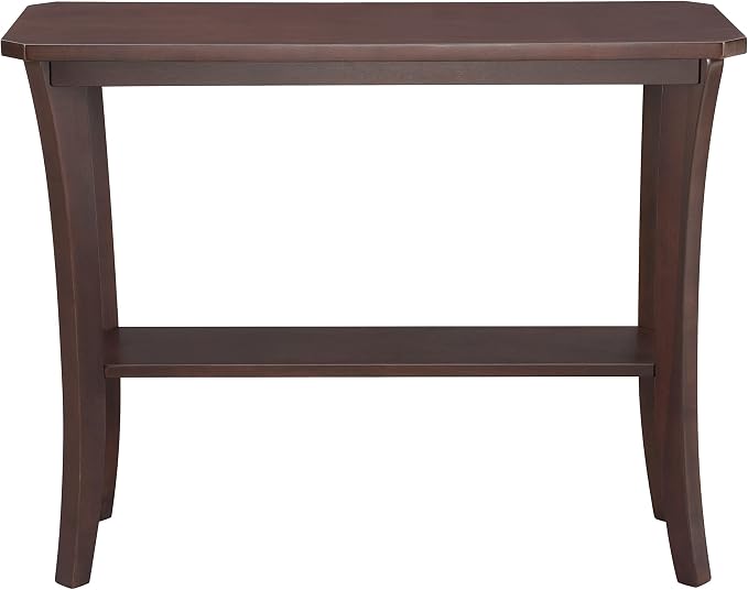 Leick Home Boa Console Table, Solid Wood, Bottom Display Shelf, Narrow Depth - Image 7