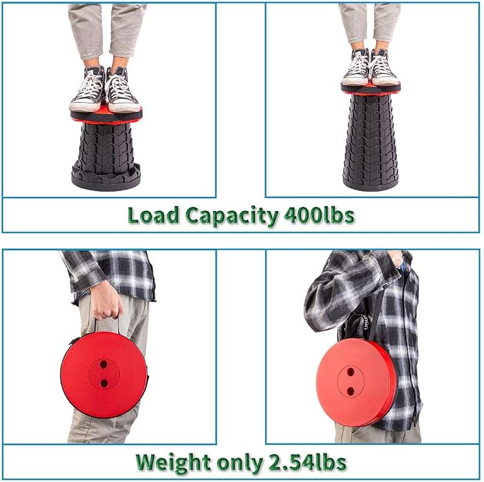 Boreeman Upgraded Folding Stool Lightweight Yet More Sturdy - Image 4