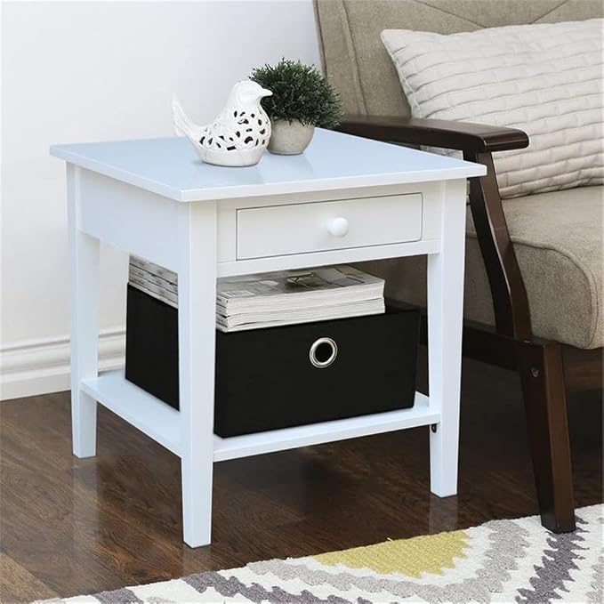 IC INTERNATIONAL CONCEPTS Spencer White Wood End Table in White - Image 2