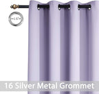 Yakamok Lilac Room Darkening Curtains 84 inch Lavender Sliding Door Drapes | 1 - Image 3