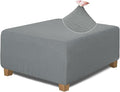 NeColorLife Square Ottoman Cover Jacquard Fabric Slipcover Thick Stretchable by NeColorLife