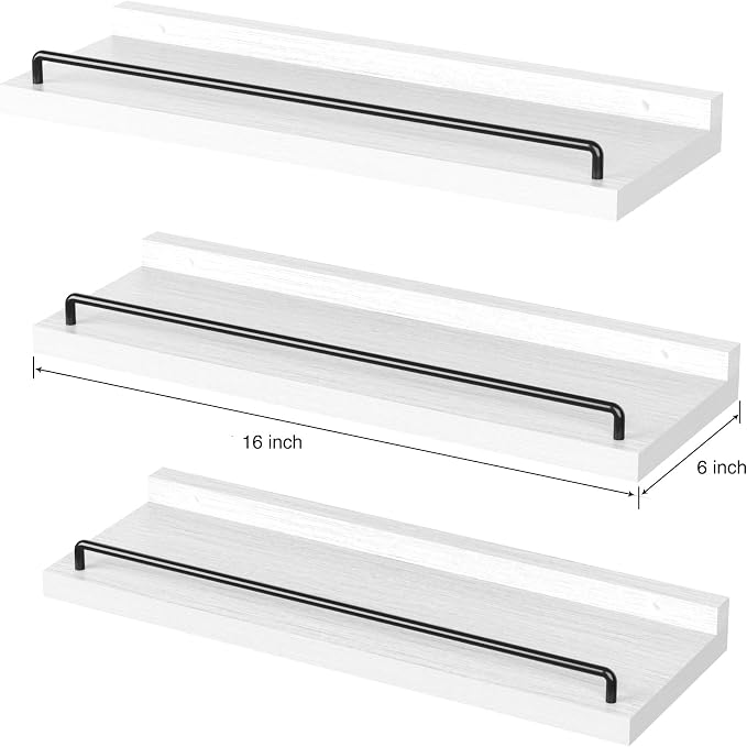 RYOFOBETTO Floating Shelves for Wall Decor, Living Room, Picture Frames - Image 3