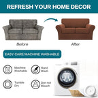 Turquoize 3 Piece Sofa Covers for 2 Cushion Couch Sofa Slipcover Soft Couch - Image 7