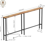 Keelian 63" Sofa Table Narrow Long - Image 2