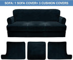 CUCRAF T Cushion Sofa Cover 4 Piece Slipcovers, Soft Thick Velvet Couch Cover - Image 5