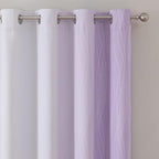 Lilac and Greyish White Ombre Blackout Curtains Living Room 102 Inch Long | - Image 4