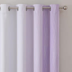 Lilac and Greyish White Ombre Blackout Curtains Living Room 72 Inches Long | - Image 4