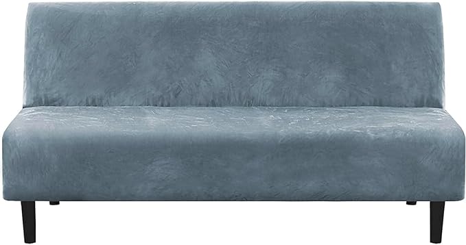 H.VERSAILTEX Real Velvet Futon Cover Armless Sofa Covers Sofa Bed Covers by HVERSAILTEX