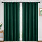 Yakamok Room Darkening Curtains 70x84 inch Length Dark Green-Living Room | 2 by Yakamok