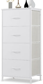DUMOS Dresser for Bedroom, 4 Storage Drawers, Tall Fabric Closet Chests by DumosLifestyle