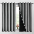 Yakamok Grey Blackout Curtains 63 Inches Long by Yakamok