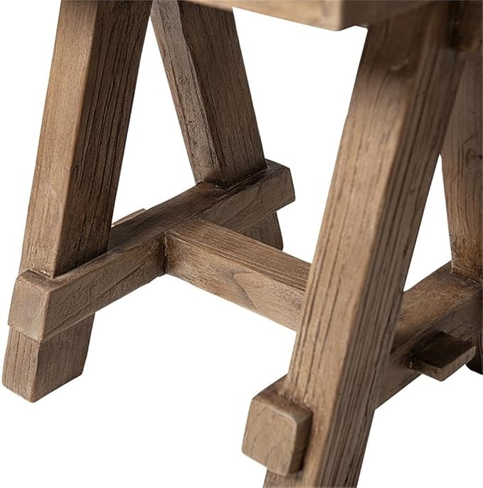 Pemberly Row 18 in Square Reclaimed Elm Side Table, Medium-Dark Brown Finish - Image 8